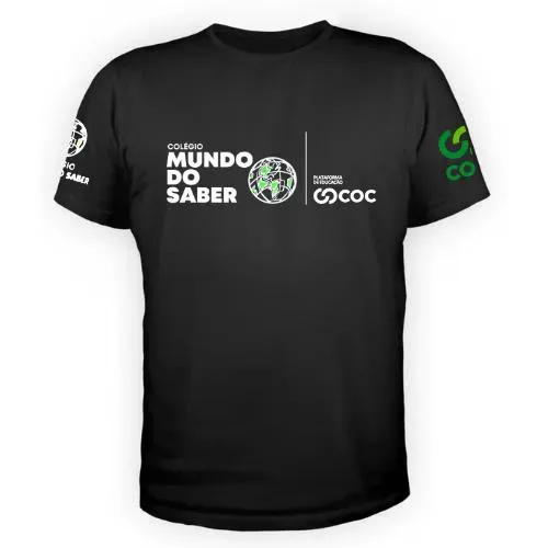 Camiseta COC Colégio Mundo do Saber Exclusiva Ensino Médio Preta