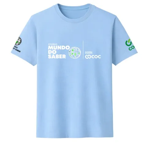 Camiseta Vem Pro Mundo Exclusiva Ensino Médio Azul Bebê
