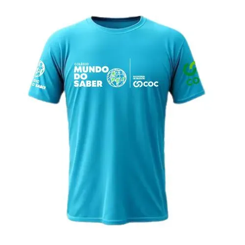 Camiseta Vem Pro Mundo Exclusiva Ensino Médio Azul Jeans