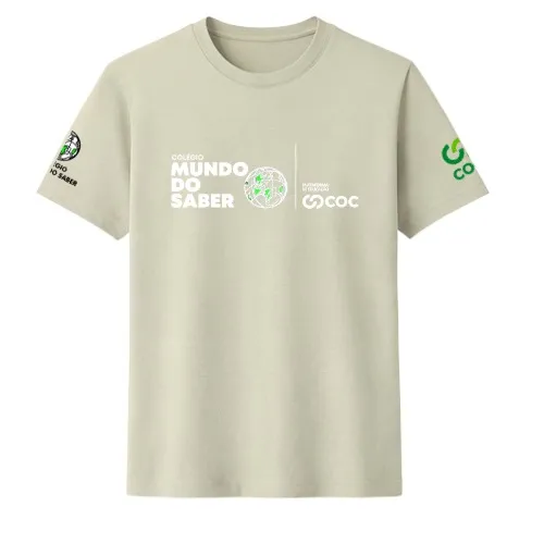 Camiseta Vem Pro Mundo Exclusiva Ensino Médio Caqui