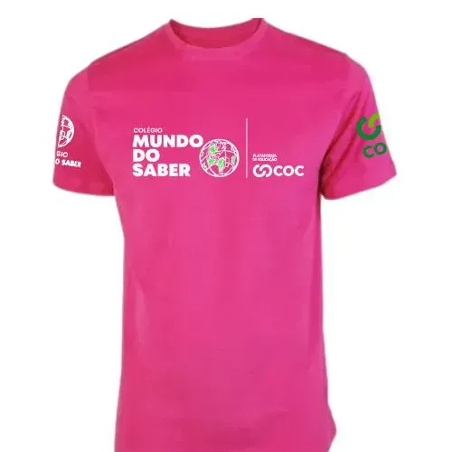 Camiseta Vem Pro Mundo Exclusiva Ensino Médio Rosa